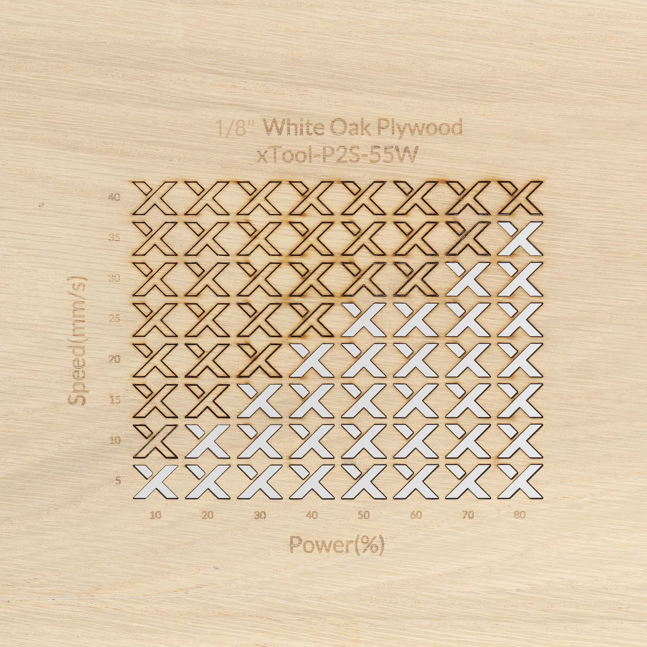 1/8"(3mm) White Oak Plywood test grid
