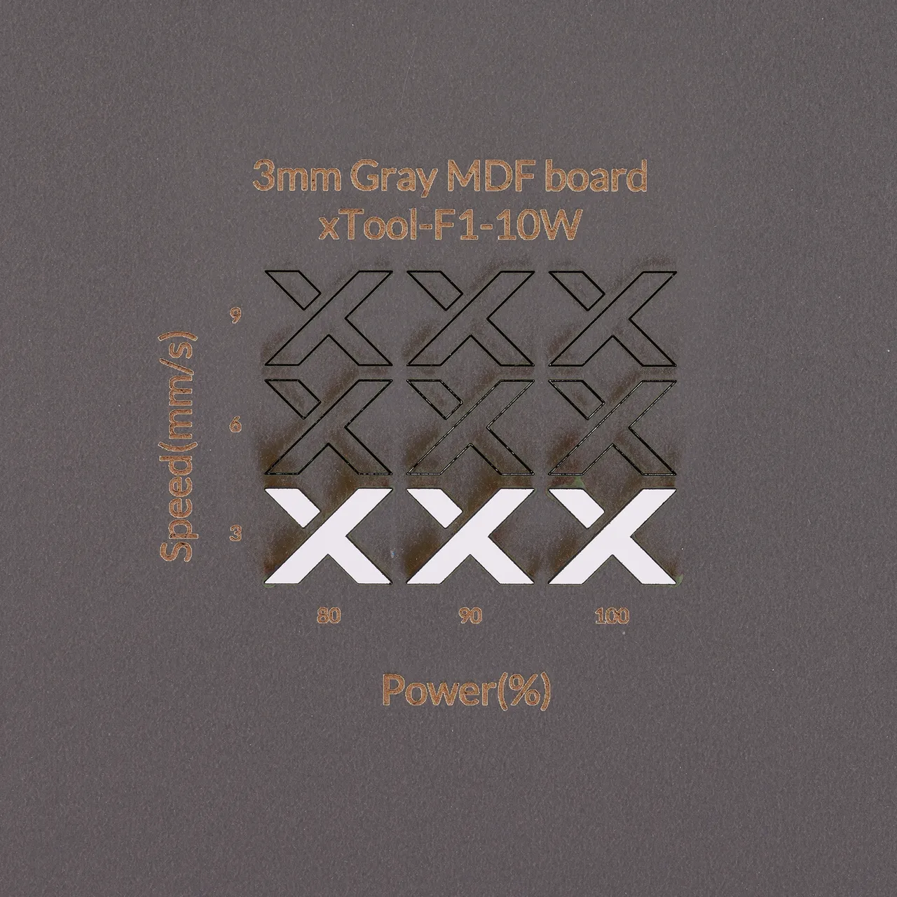 1/8"(3mm) Grey MDF Board test grid