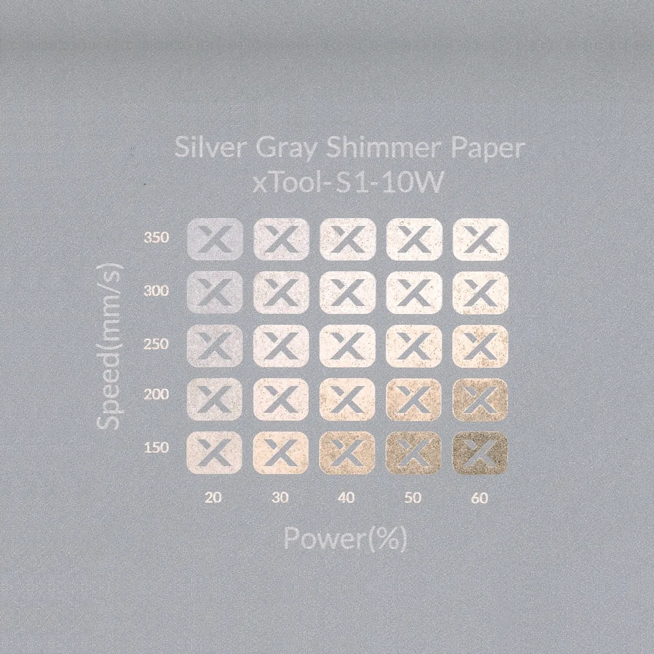 Silver Gray Shimmer Paper-7oz(250g) test grid