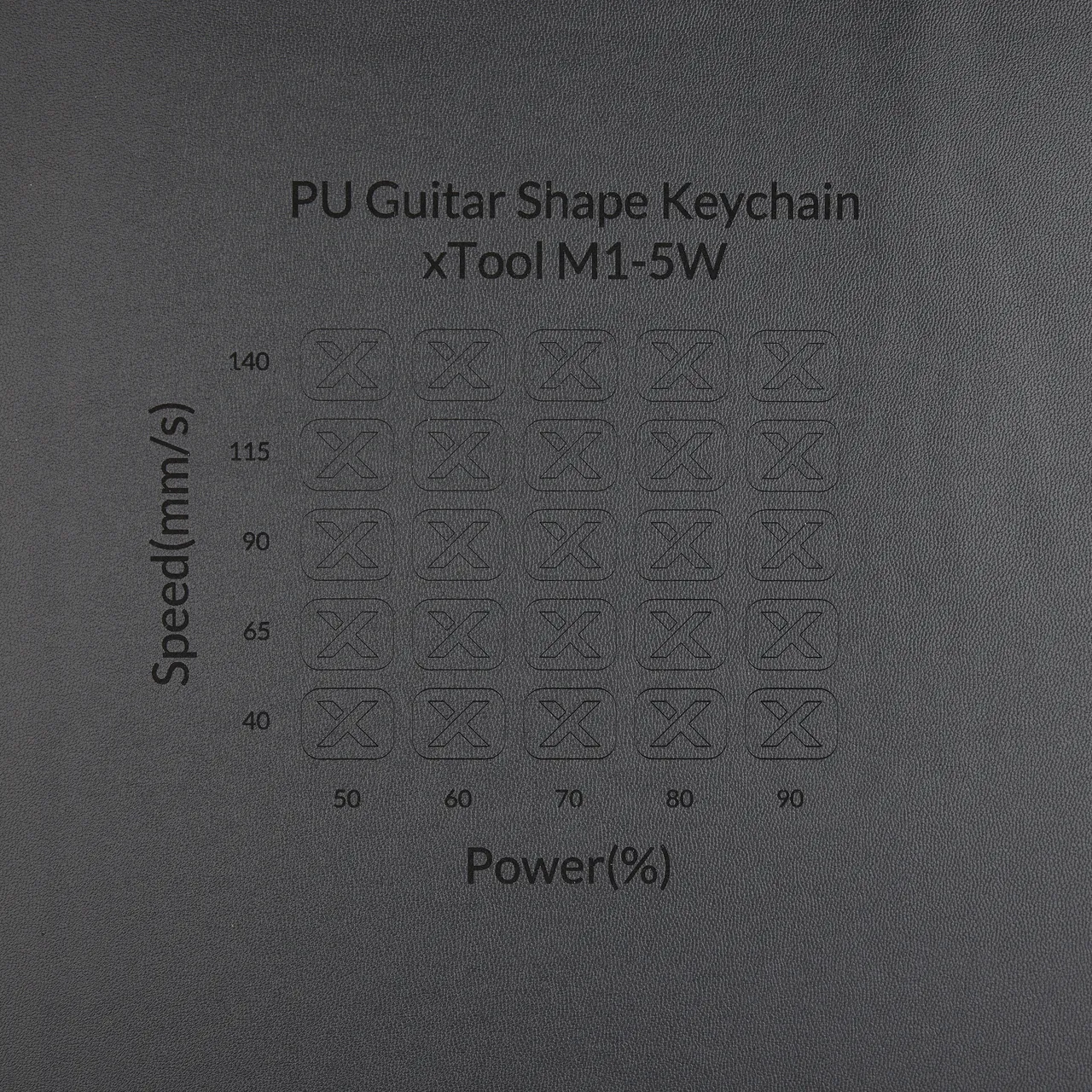 Black Nappa PU Leather test grid