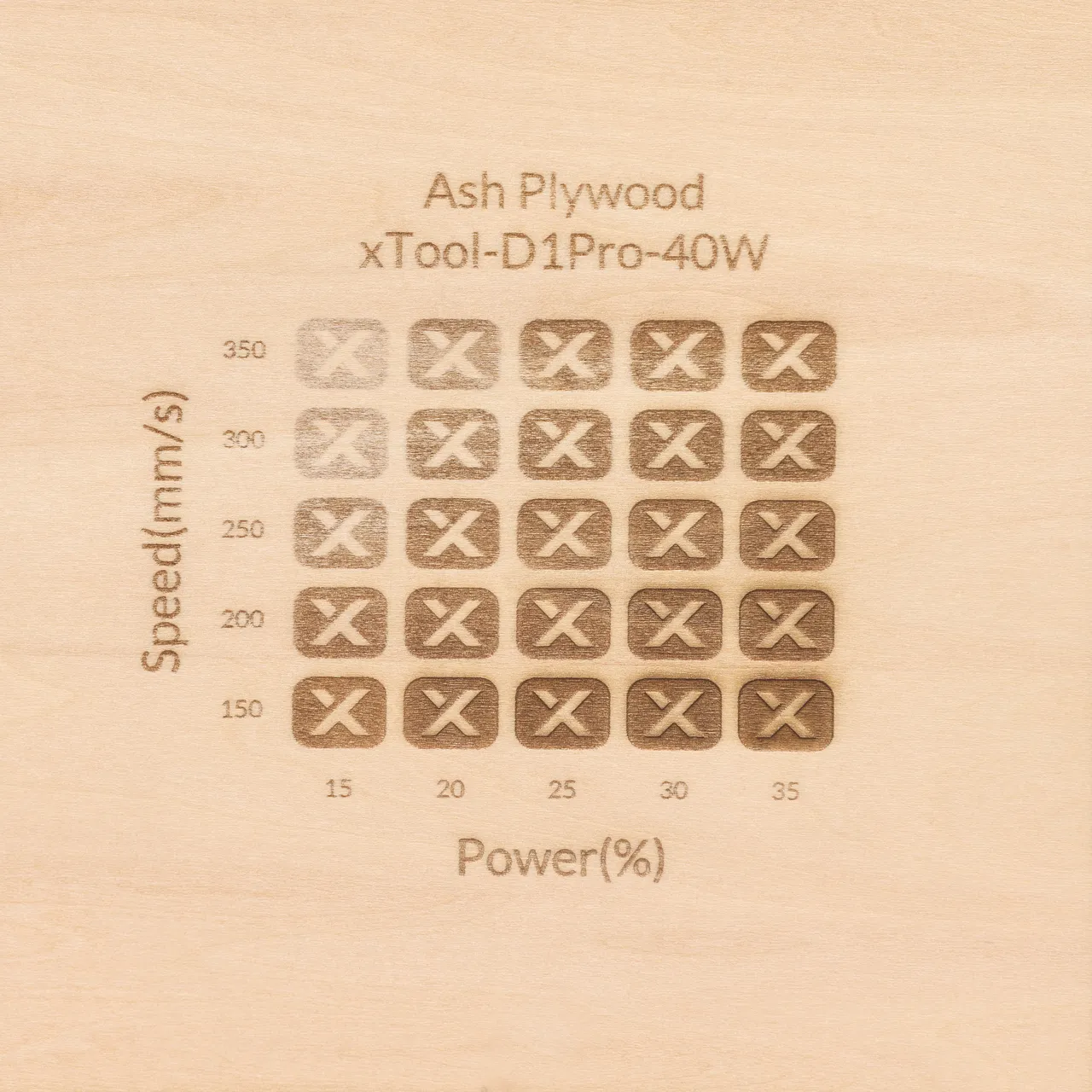 1/8"(3mm) White Ash Plywood test grid