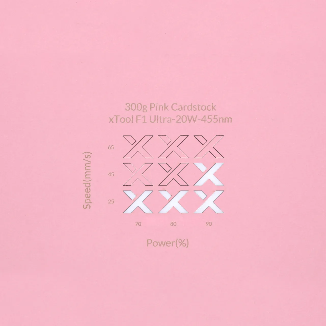 Pink Cardstock-9oz(300g) test grid
