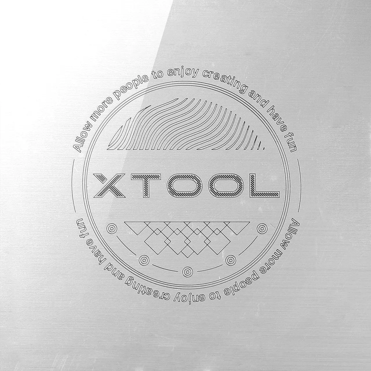 1/20"(1.3mm) Brushed Silver to Black Laser Engraving Two-Tone Plastic Sheet test grid