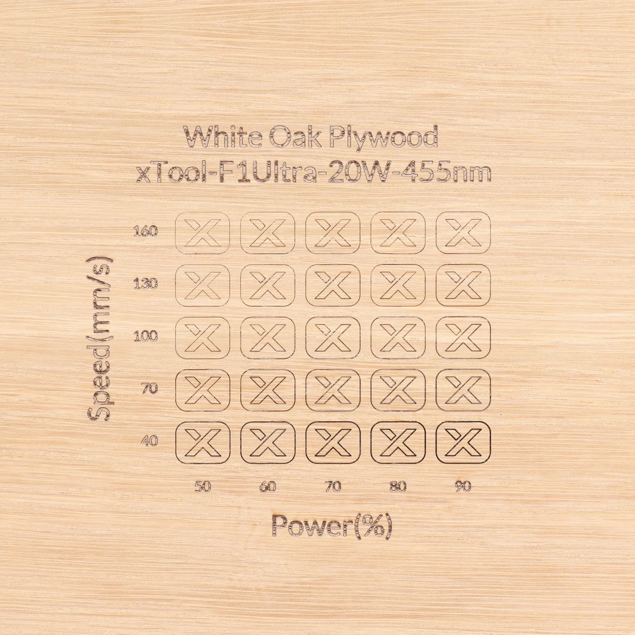 1/4"(6mm) White oak plywood test grid