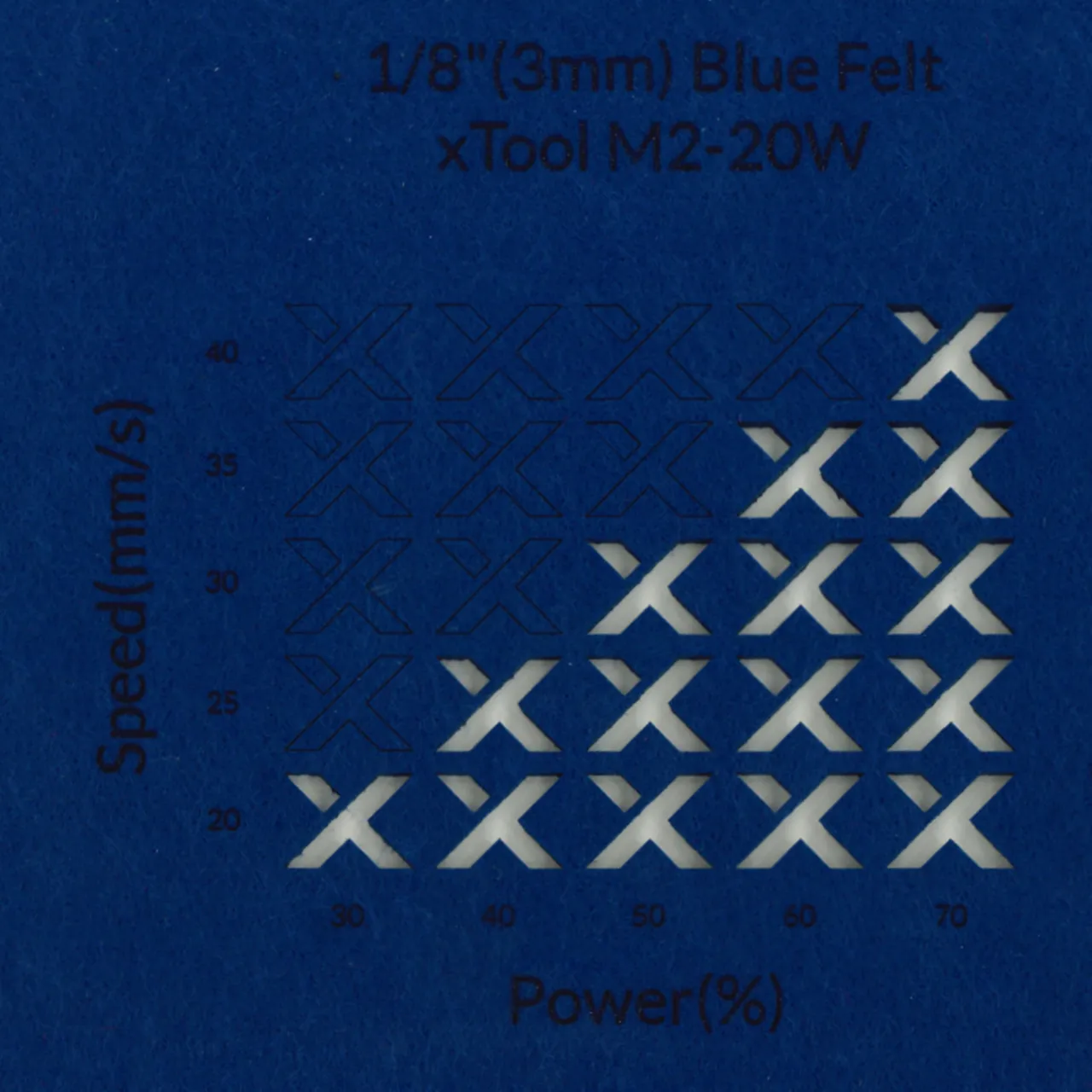 1/8"(3mm) Blue Felt test grid