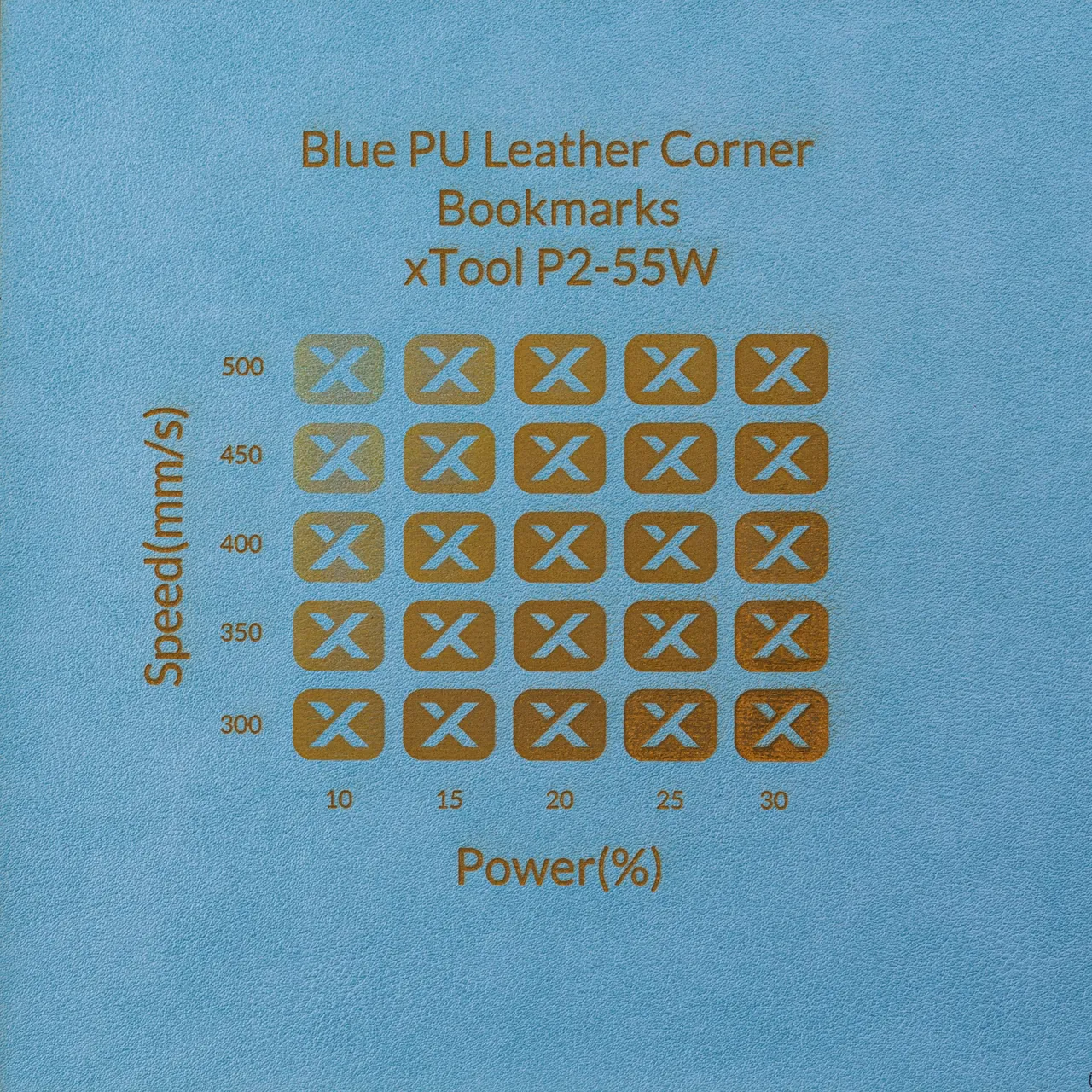 PU Leather Corner Bookmarks_Fan Sky Blue test grid