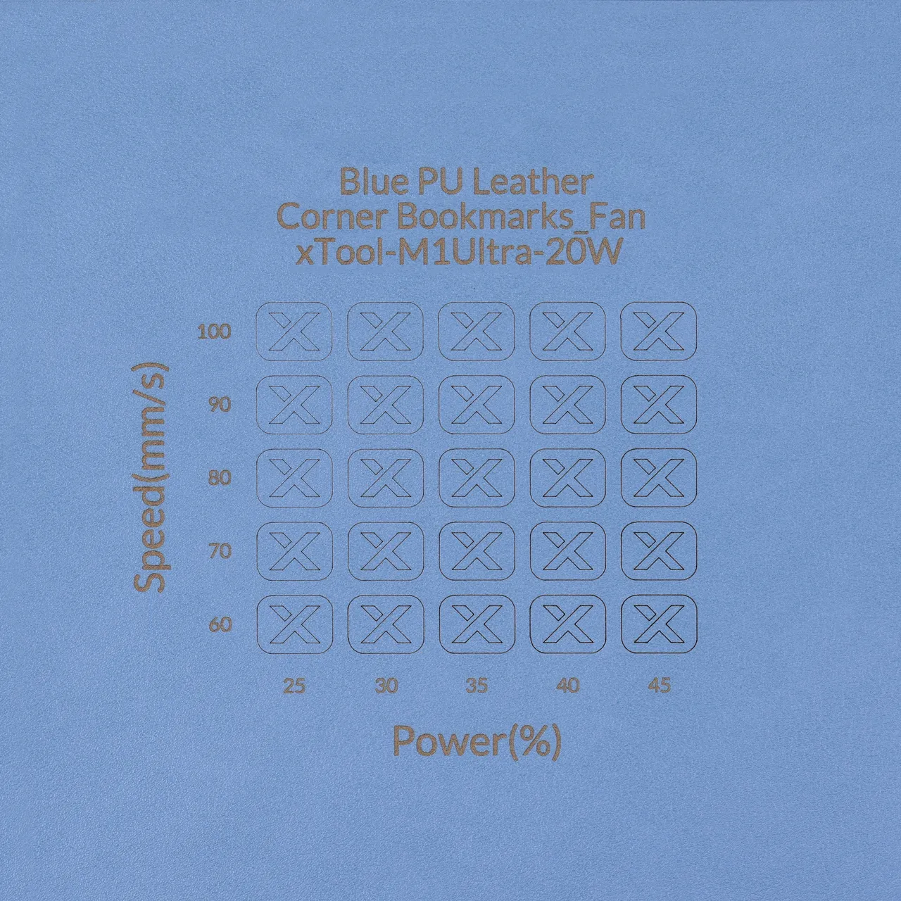 Sky Blue PU Leather test grid