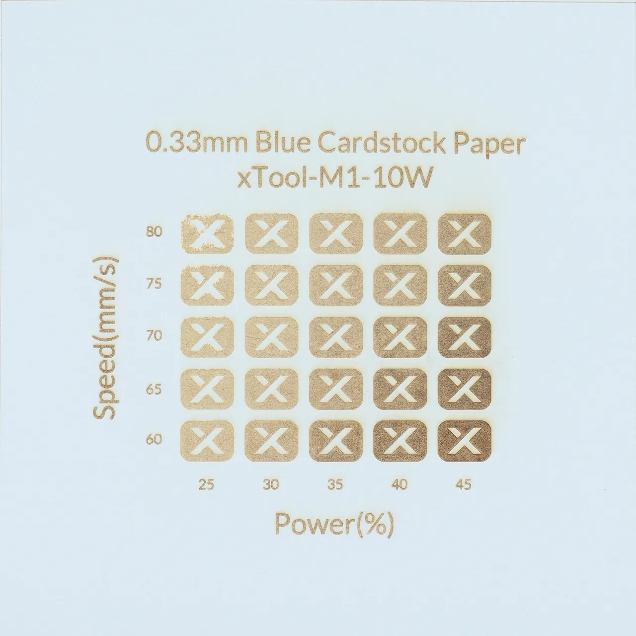 1/77"(0.33mm) Blue Cardstock Paper test grid
