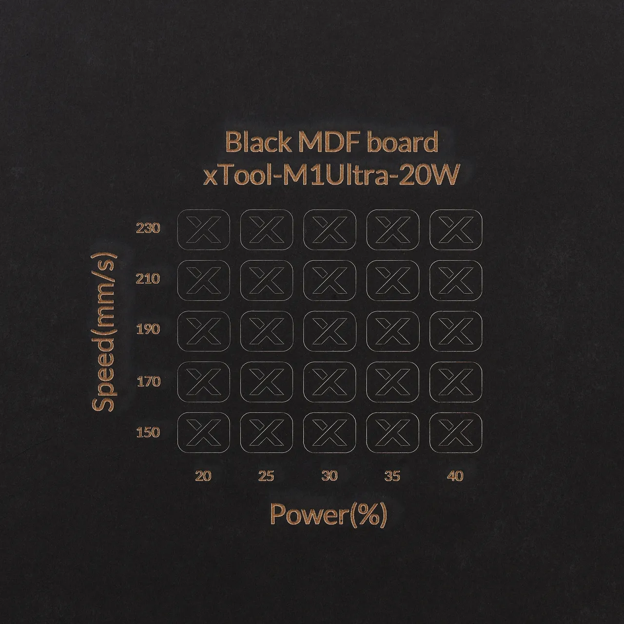 1/8"(3mm) Black MDF Board test grid