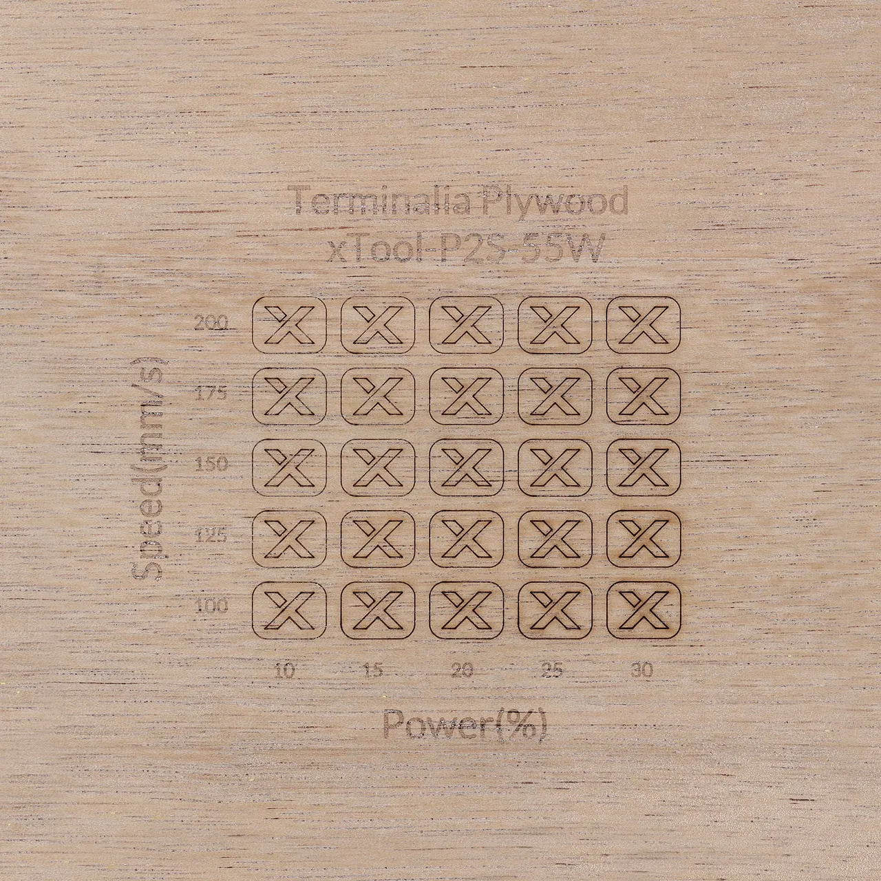 1/8"(3mm) Terminalia Plywood test grid