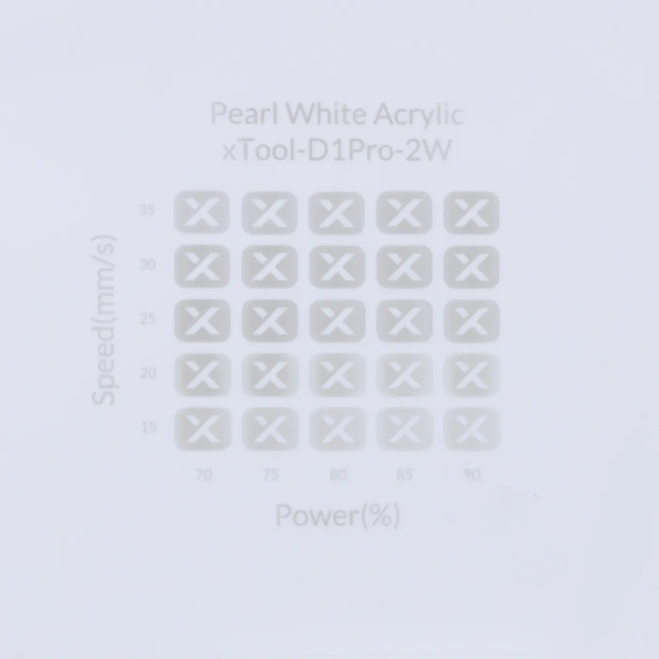 1/8"(3mm) Pearl White Acrylic test grid