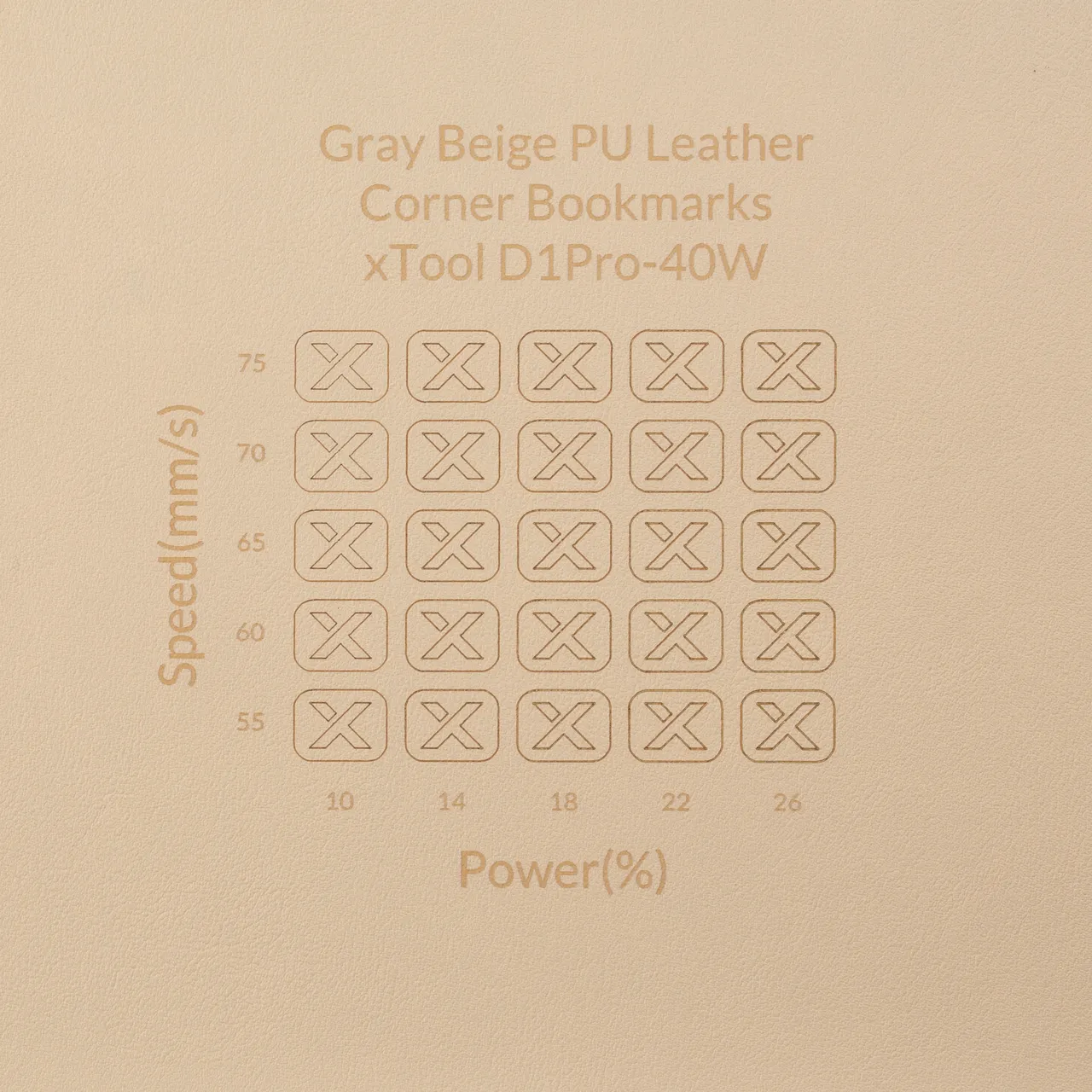 Greige PU Leather test grid