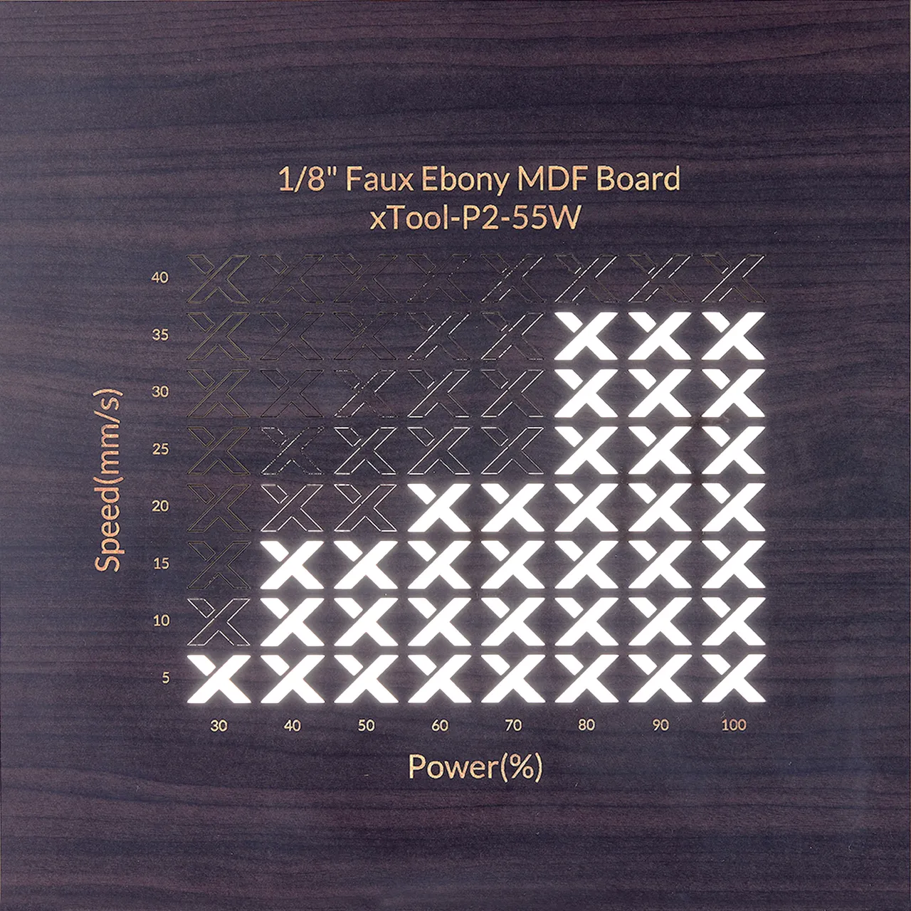 1/8"(3mm) Faux Ebony MDF Board test grid