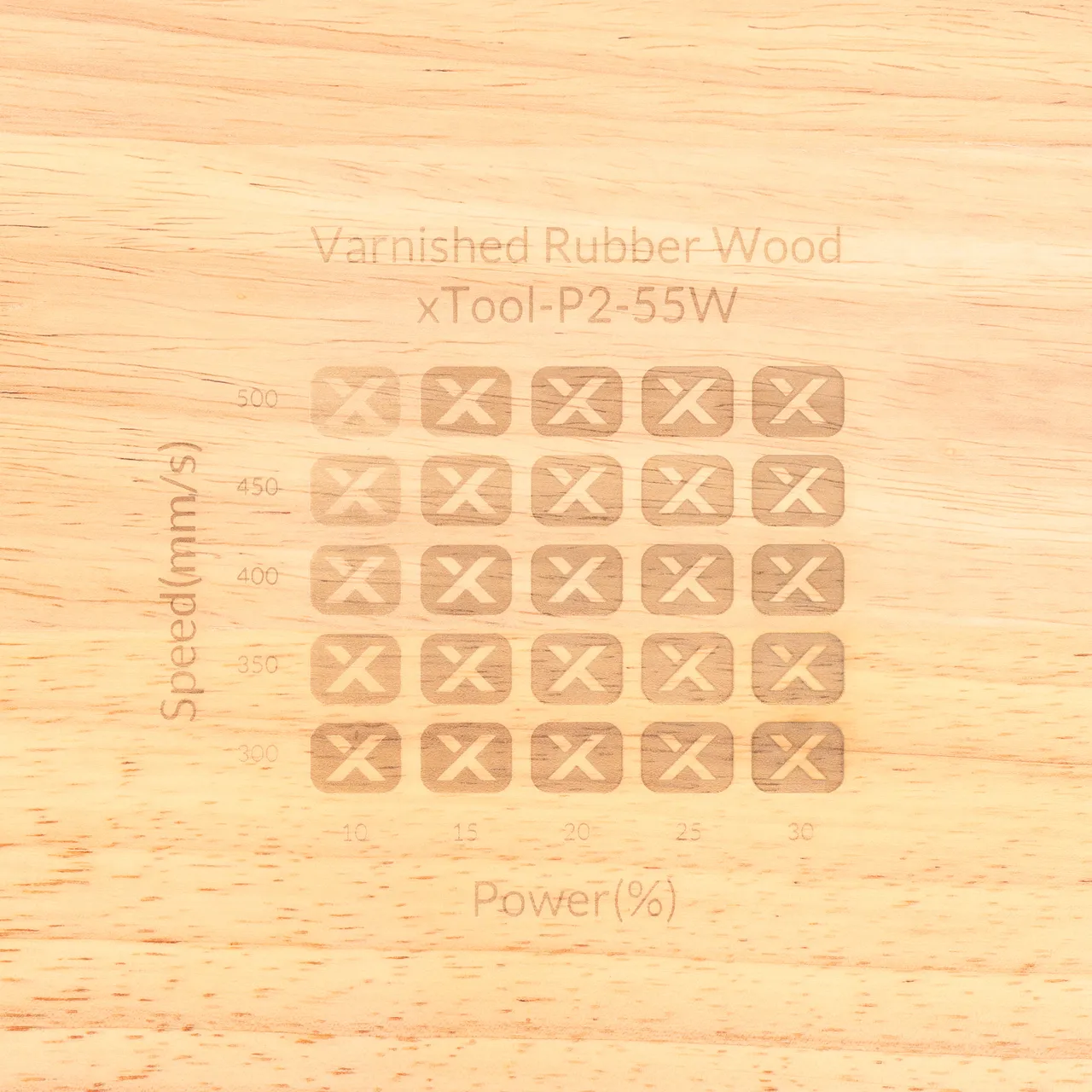 Varnished Rubber Wood test grid