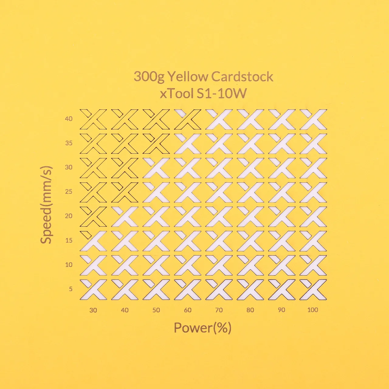 Yellow Cardstock-9oz(300g) test grid