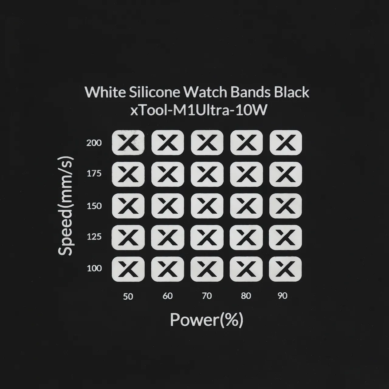 Black to White Silicone test grid