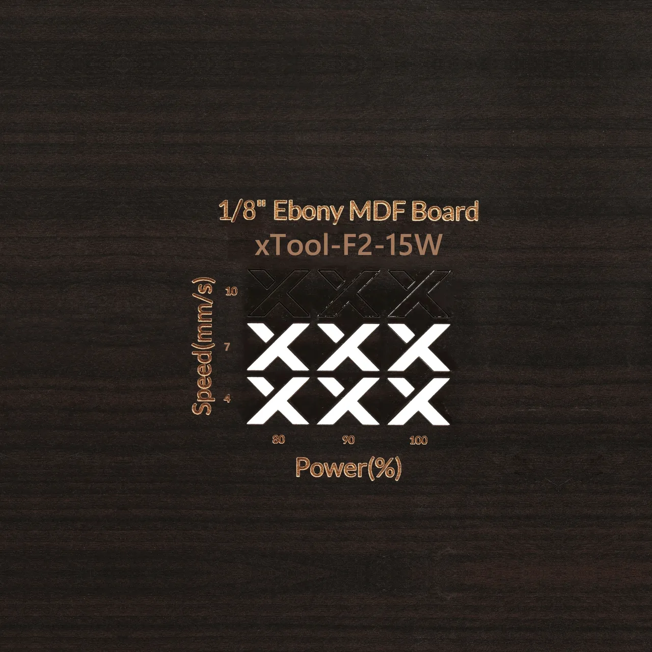 1/8"(3mm) Faux Ebony MDF Board test grid