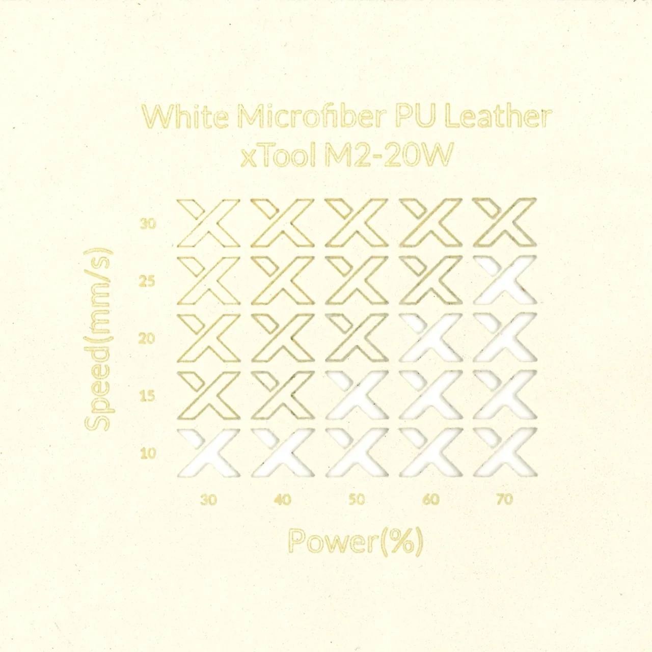 White Microfiber PU Leather test grid