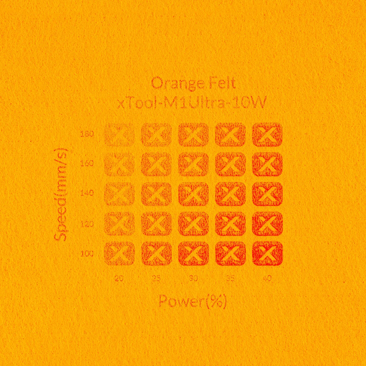 1/8"(3mm) Orange Felt test grid