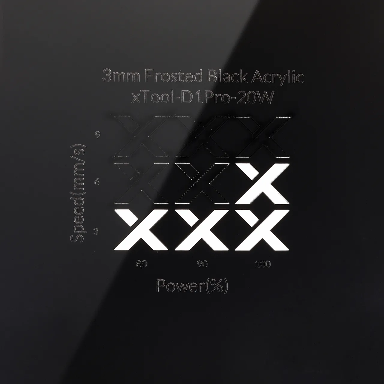 1/8"(3mm) Frosted Black Acrylic test grid