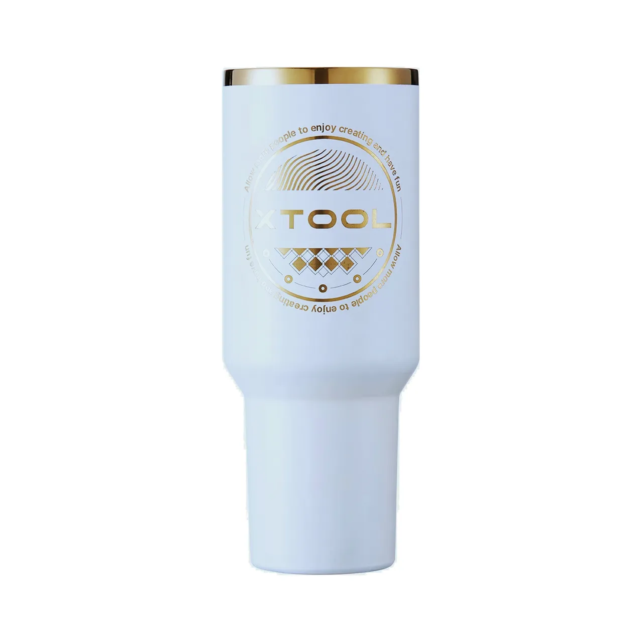 Light Blue Grey to Gold Stainless Steel Tumbler with Handle(40oz) test grid