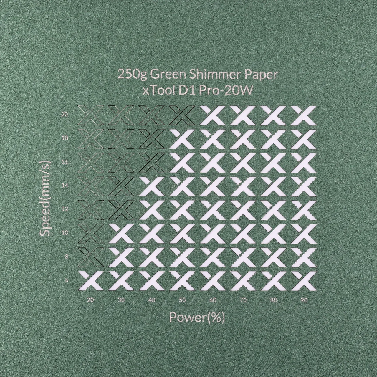 Green Shimmer Paper-7oz(250g) test grid