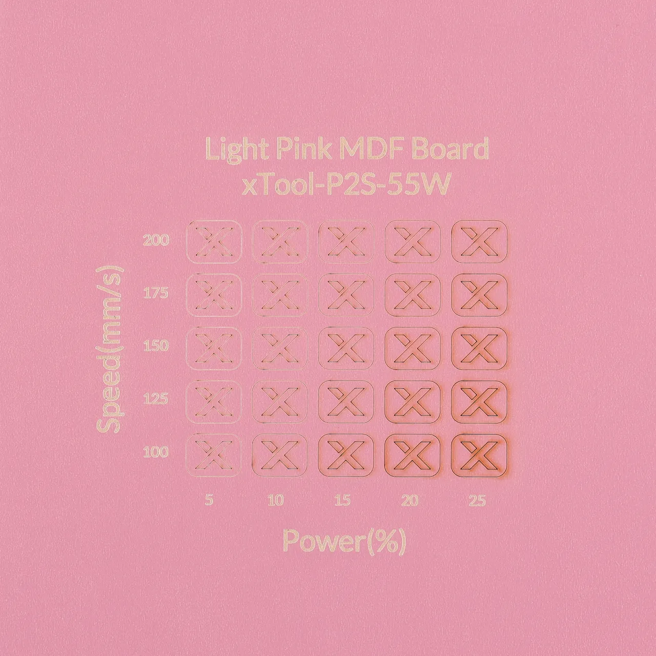 1/8"(3mm) Light Pink MDF Board test grid