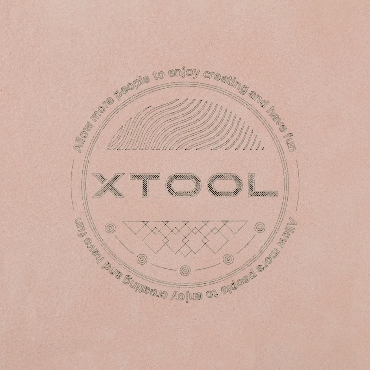 Pale Pink to Gold Laserable PU Notebook test grid