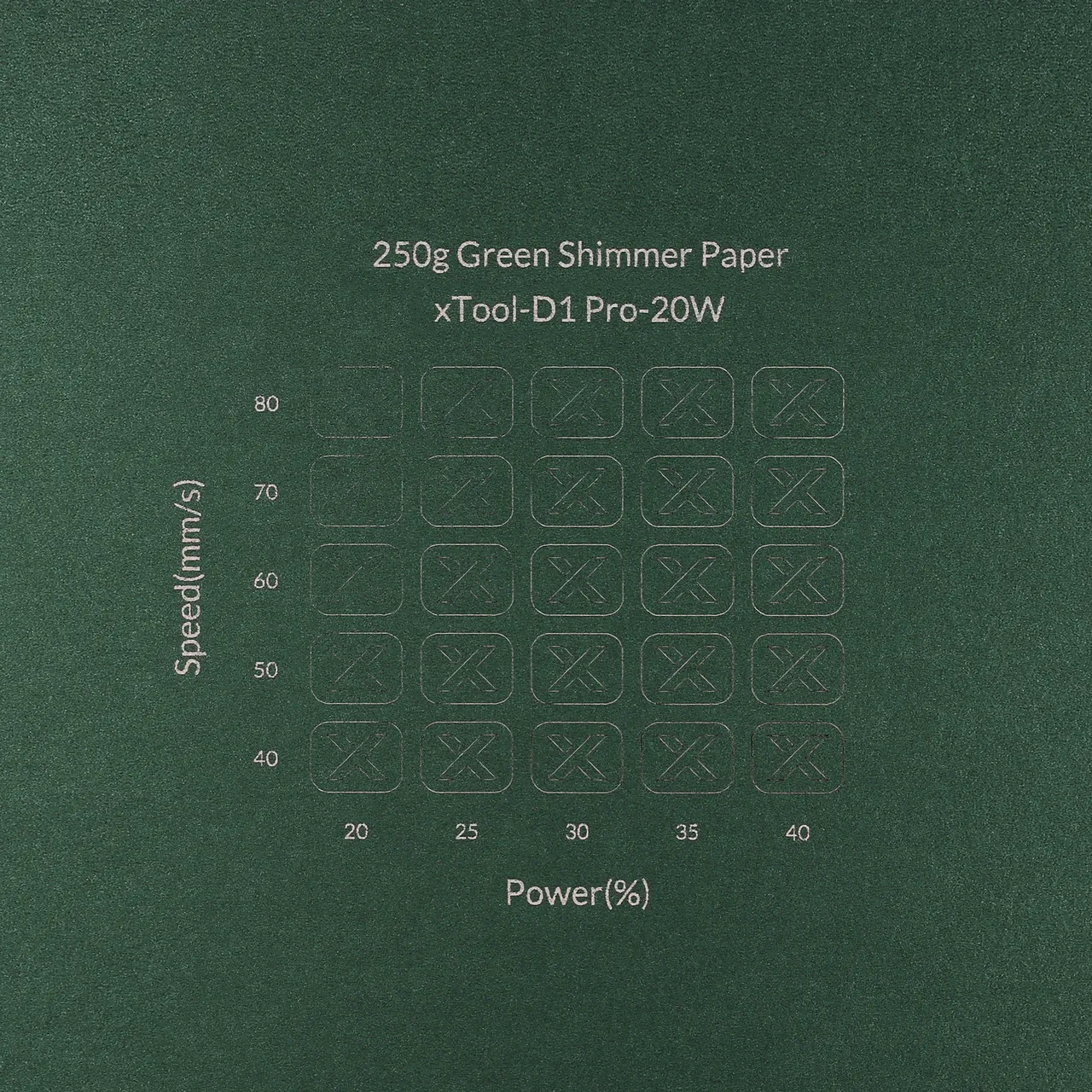 Green Shimmer Paper-7oz(250g) test grid