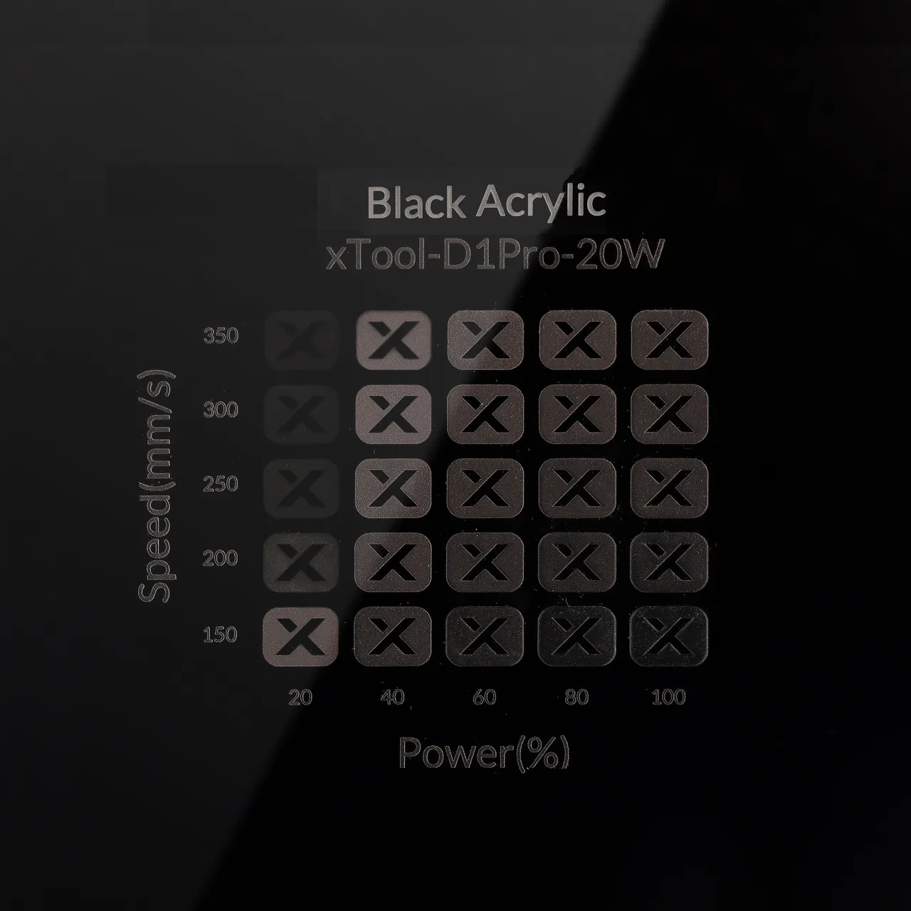 13/64"(5mm) Black Acrylic test grid
