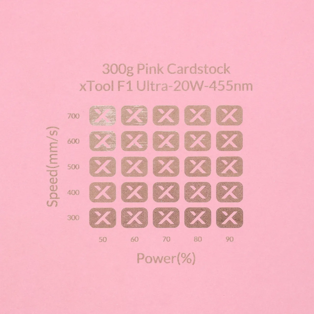 Pink Cardstock-9oz(300g) test grid