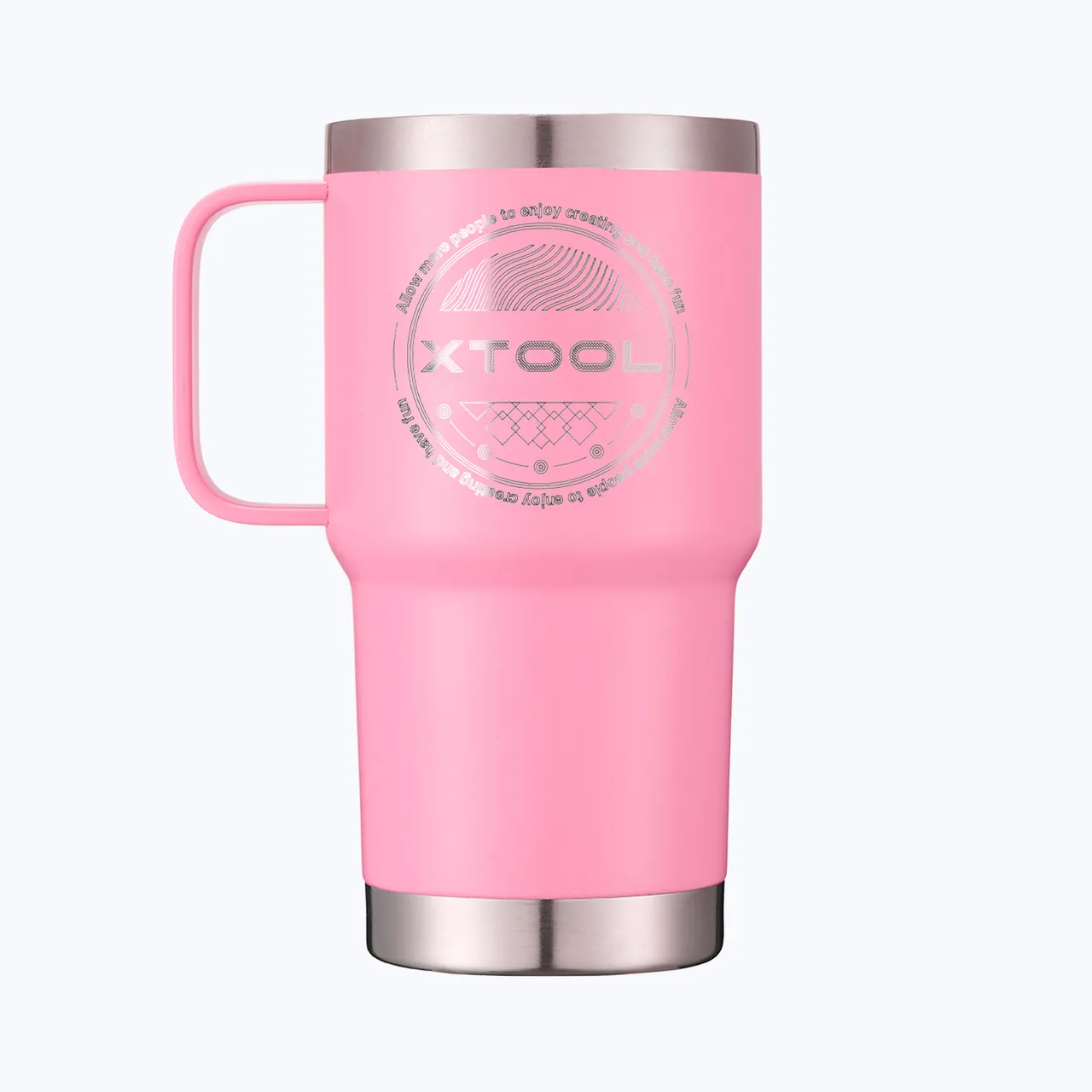 20oz(600ml) Sandstone Pink Tumbler kit with Handle