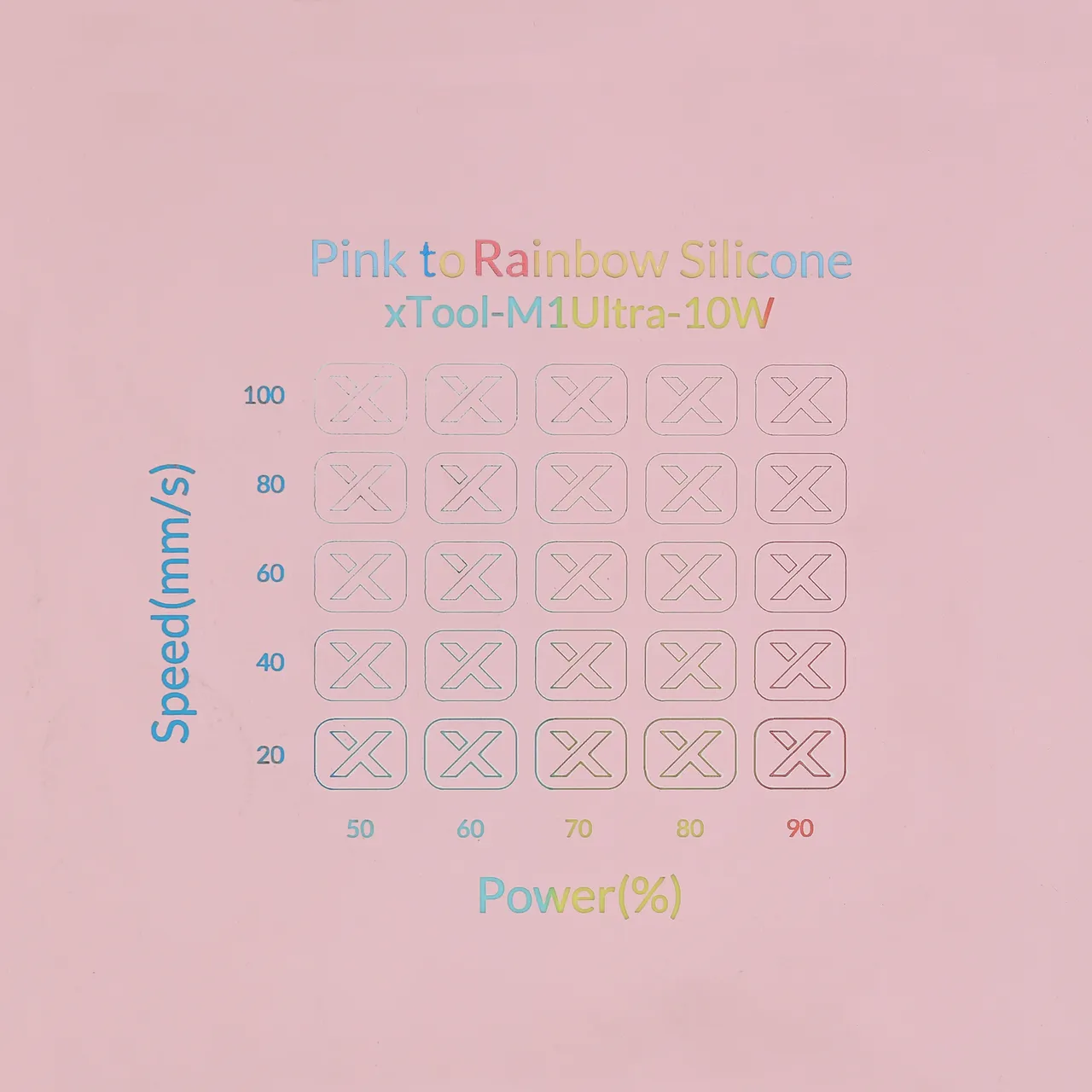 Rainbow Silicone Magnetic Phone Case Pink test grid