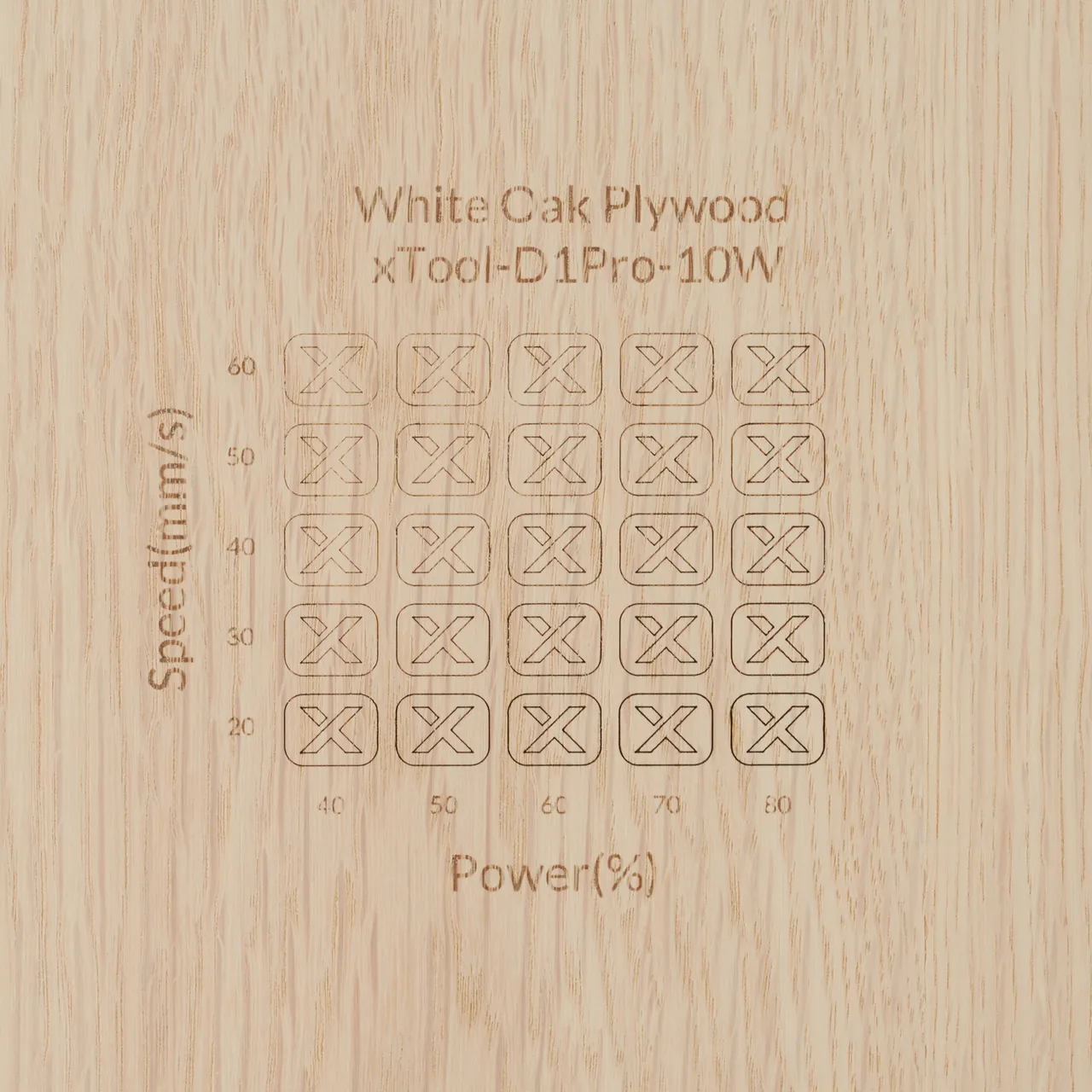 1/8"(3mm) White Oak Plywood test grid