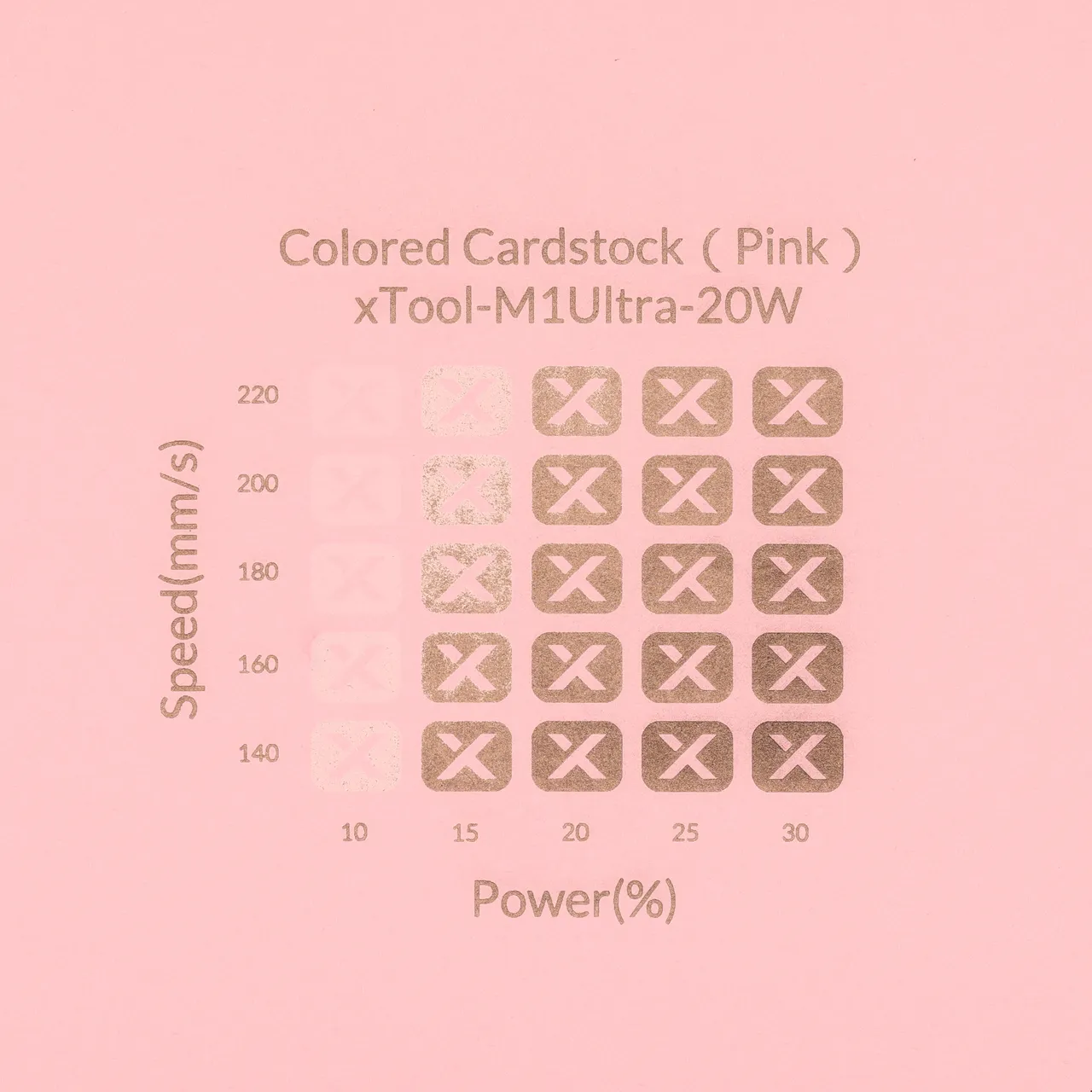 xThings-Colored Cardstock(Pink)-4.7oz(160g) test grid