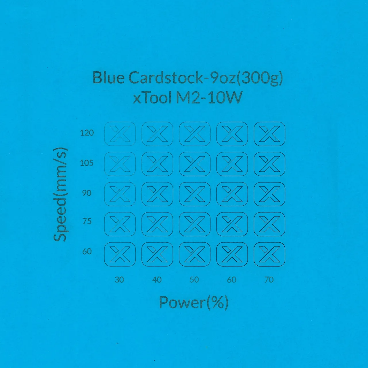 Blue Cardstock-9oz(300g) test grid