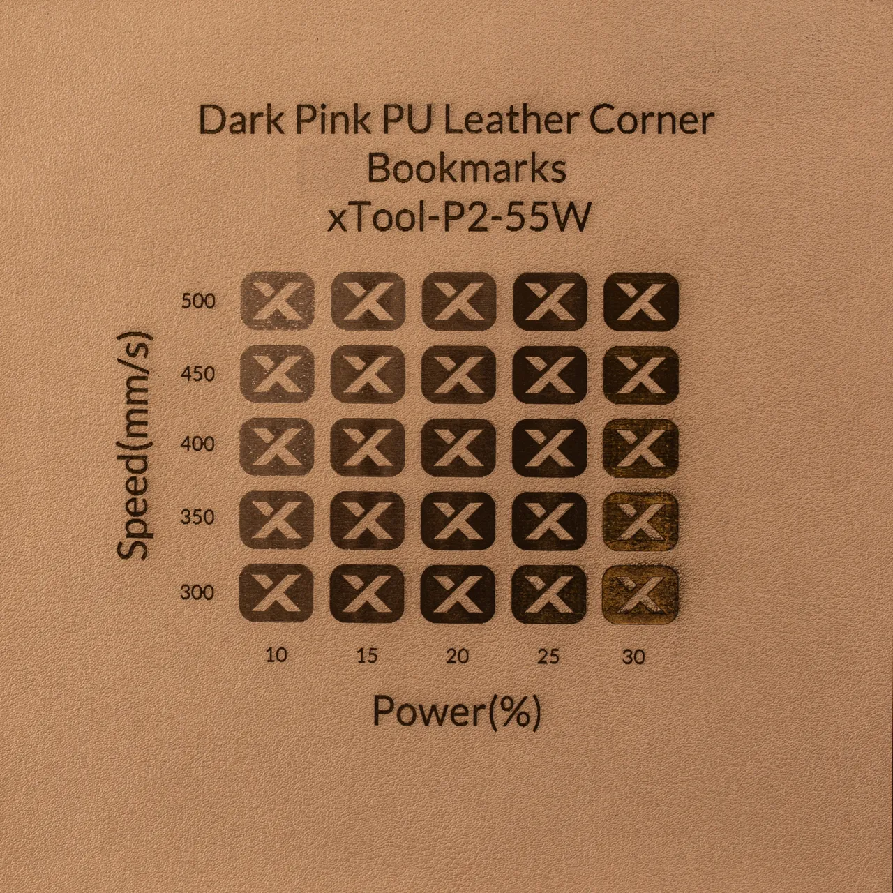 Dark Pink PU Leather test grid