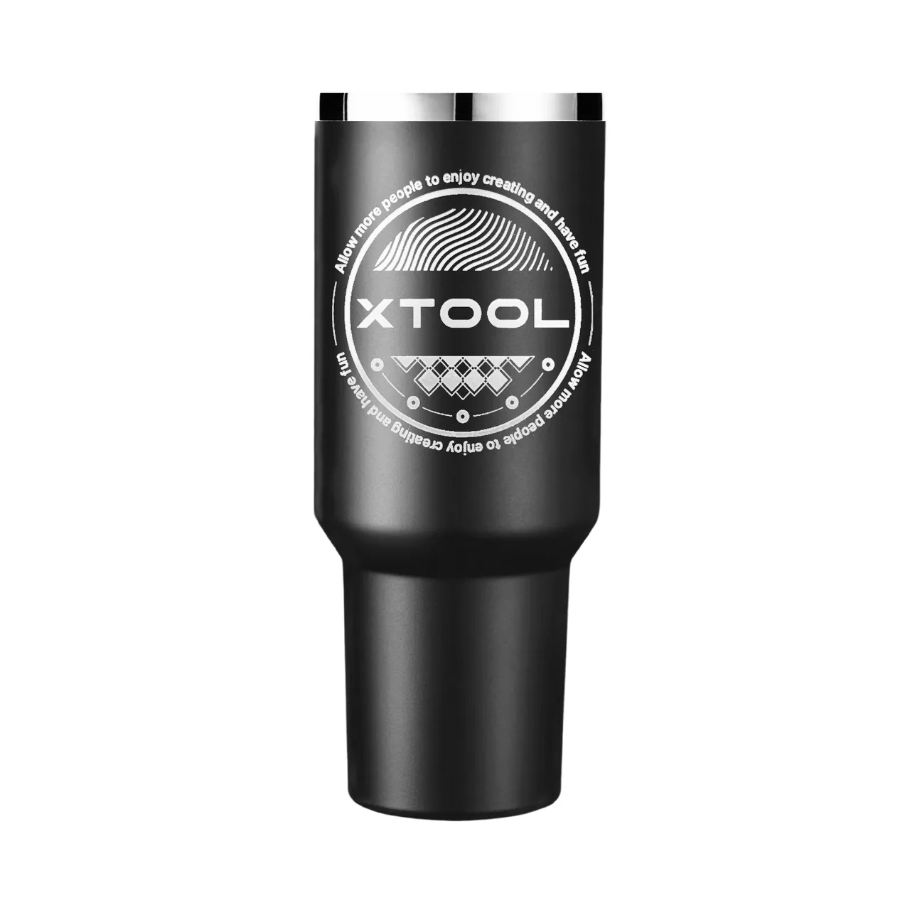 20oz(600ml) Black Coffee Tumbler for Laser Engraving test grid