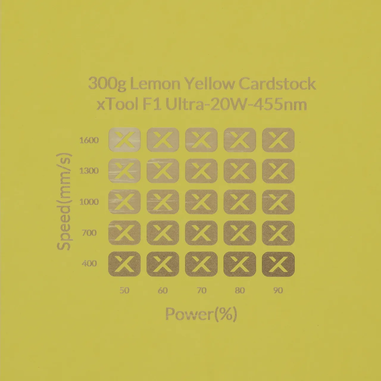 Lemon Yellow Cardstock-9oz(300g) test grid