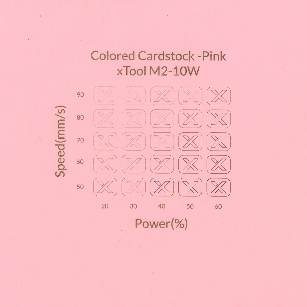 xThings-Colored Cardstock(Pink)-4.7oz(160g) test grid