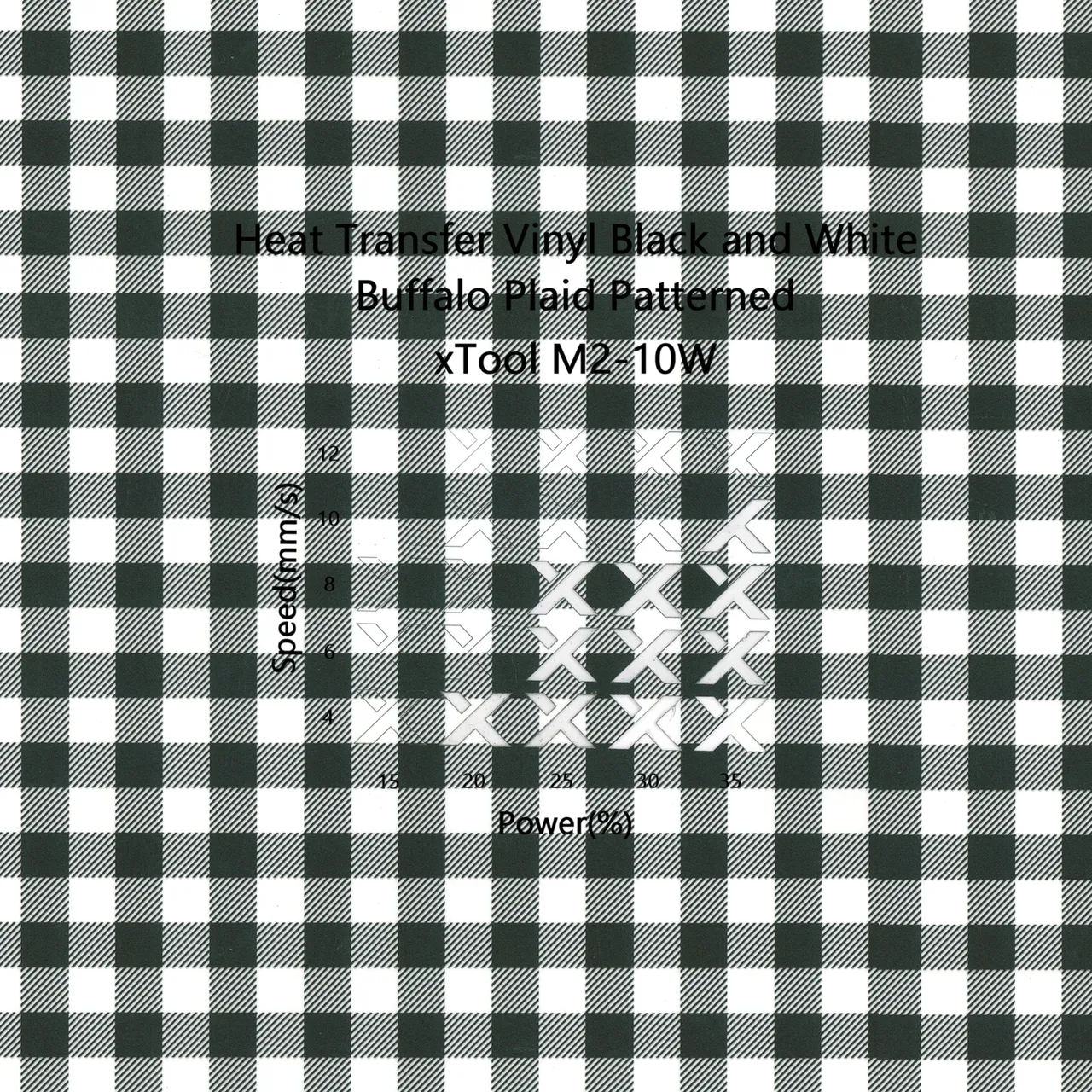 Heat Transfer Vinyl Black and White Buffalo Plaid Patterned