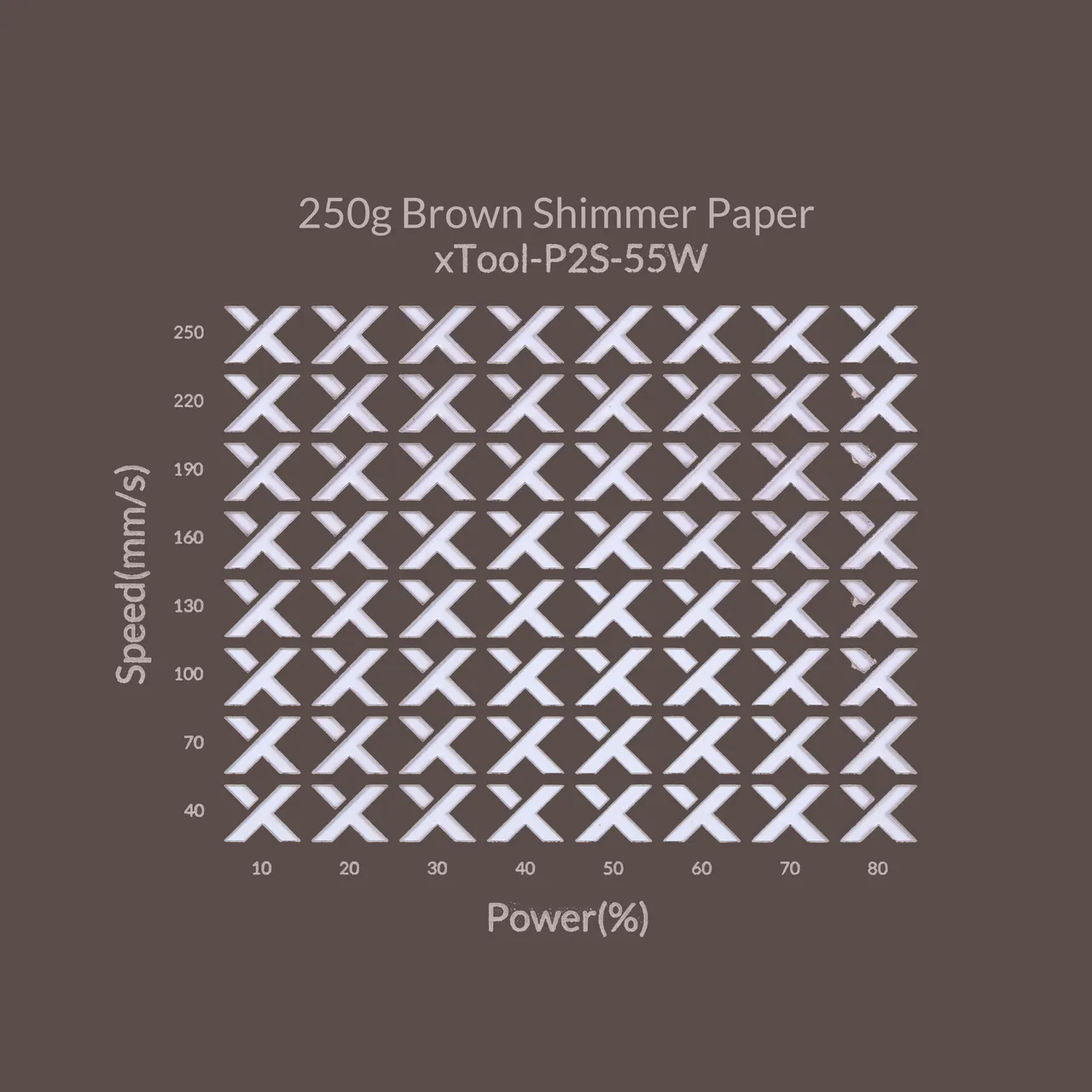 Brown Shimmer Paper-7oz(250g) test grid