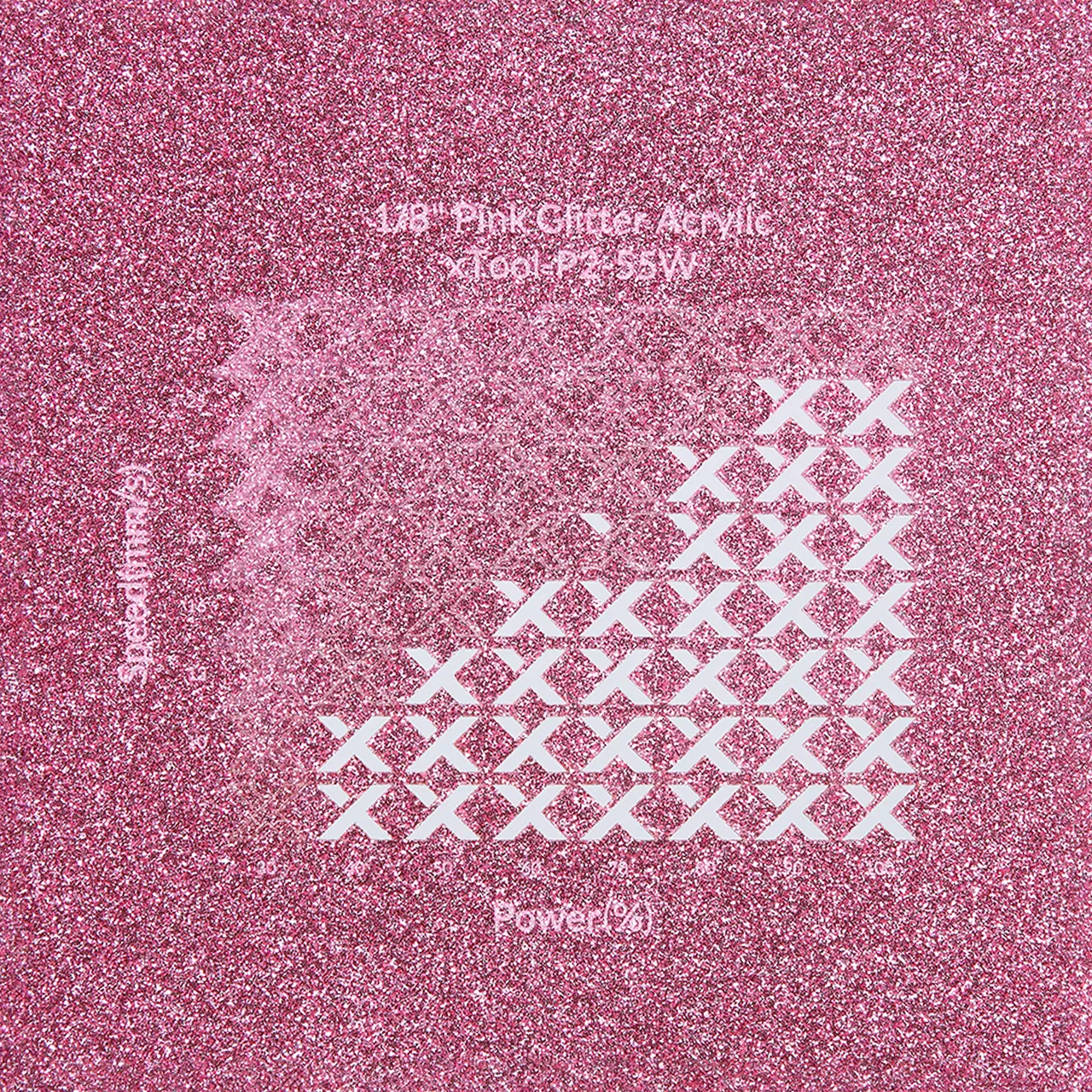 1/8"(3mm) Pink Glitter Acrylic