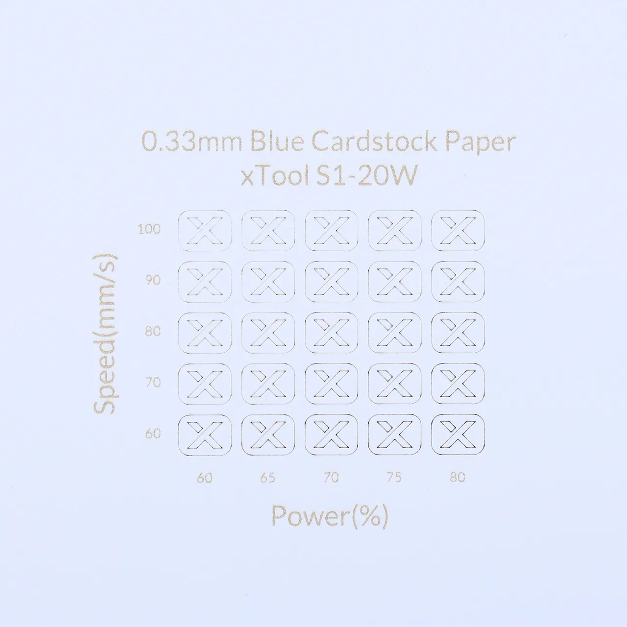 1/77"(0.33mm) Blue Cardstock Paper test grid