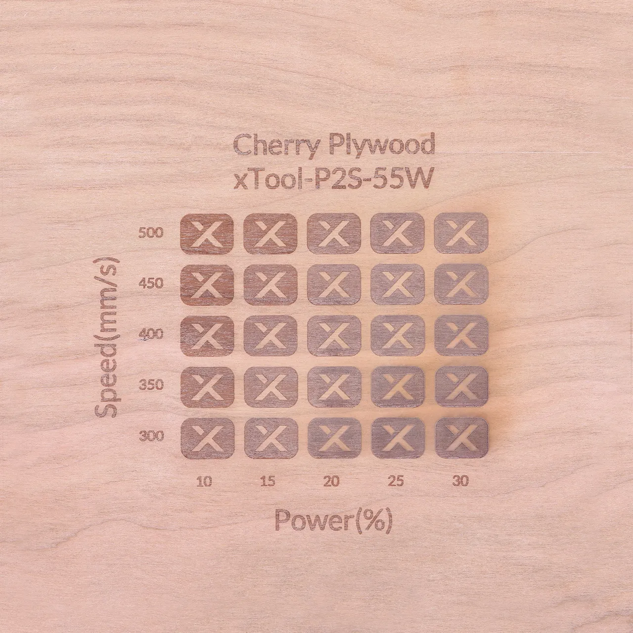 1/4"(6mm) Cherry Plywood test grid