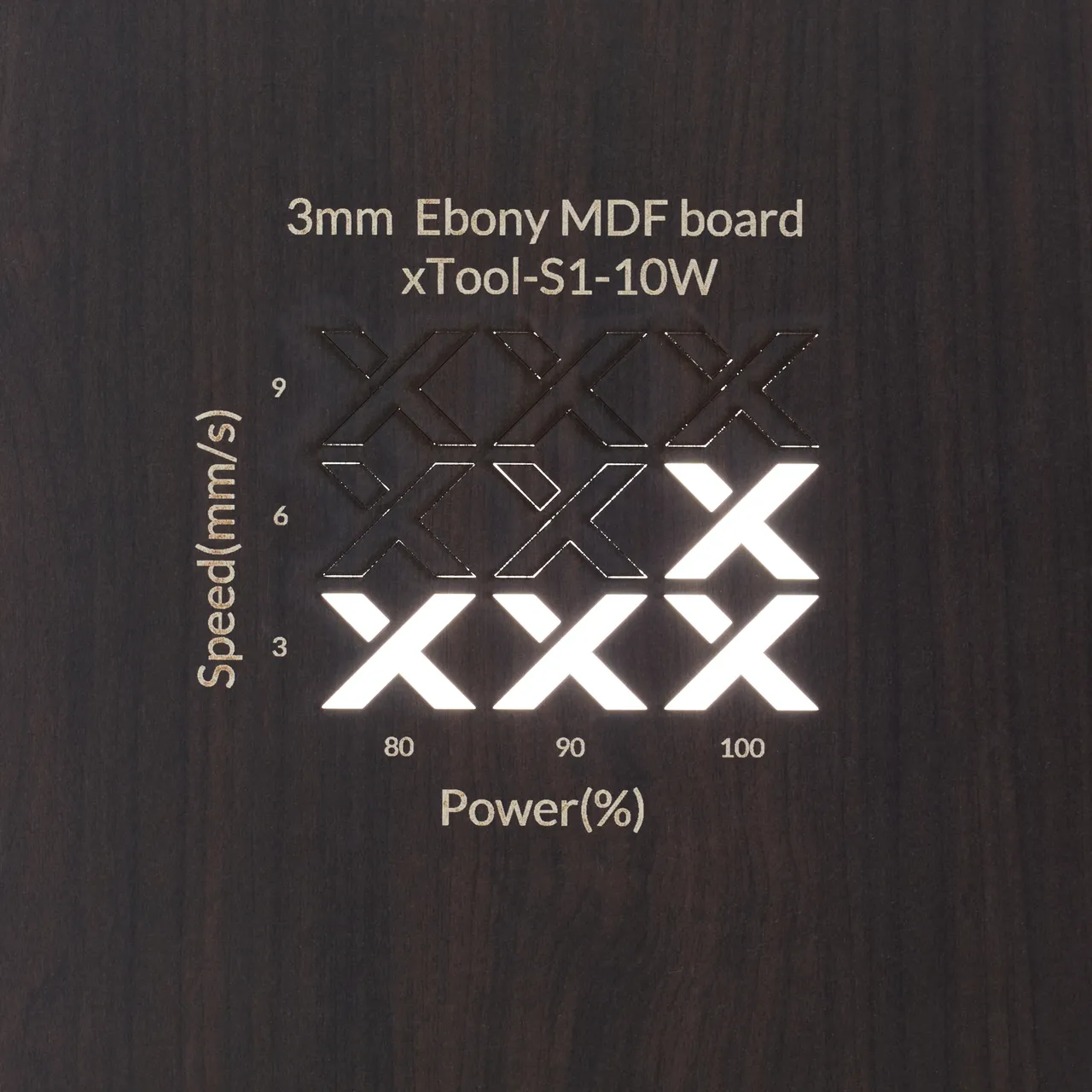 1/8"(3mm) Faux Ebony MDF Board test grid