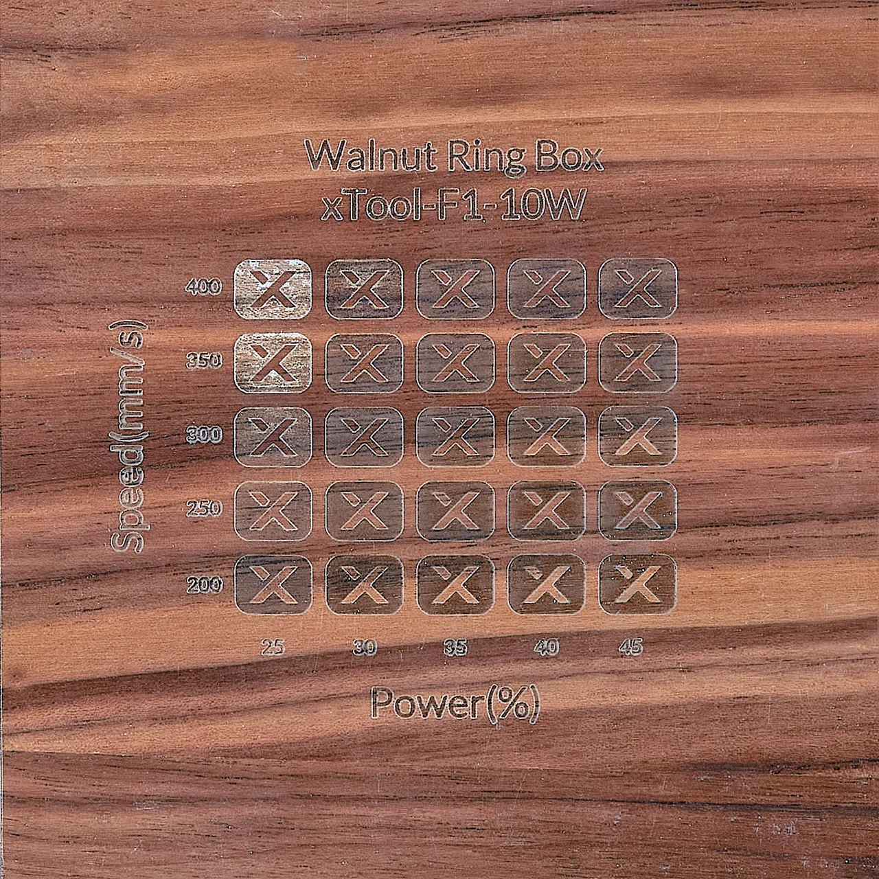 Walnut Wooden Business Card Holder test grid