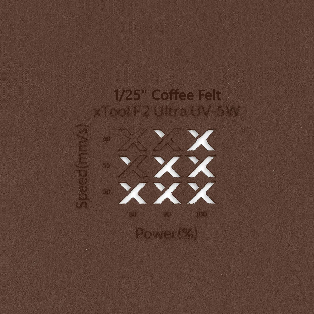 3/64"(1mm) Coffee Felt test grid
