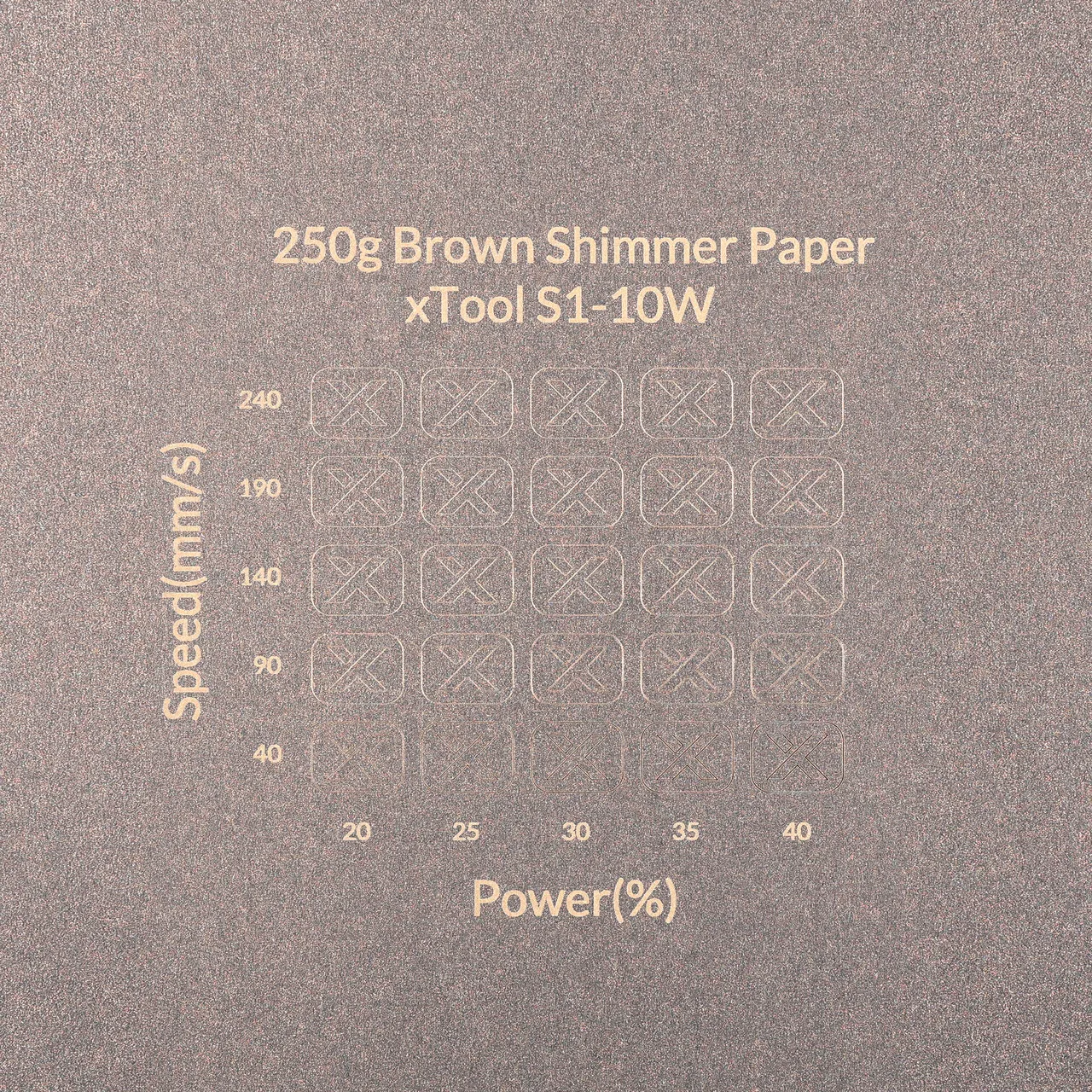 Brown Shimmer Paper-7oz(250g) test grid
