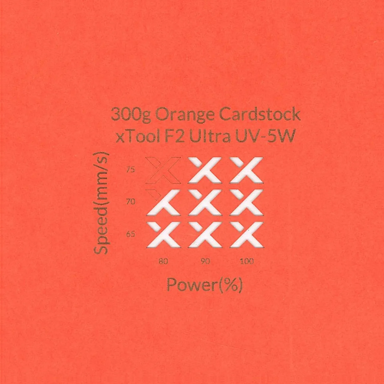 Orange Cardstock-9oz(300g) test grid